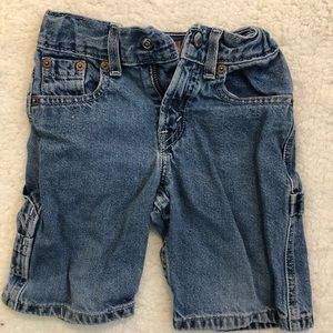 Levi 3T workwear cargo denim shorts